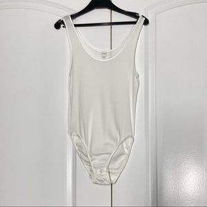 Hanro White 100% Cotton Bodysuit size XS